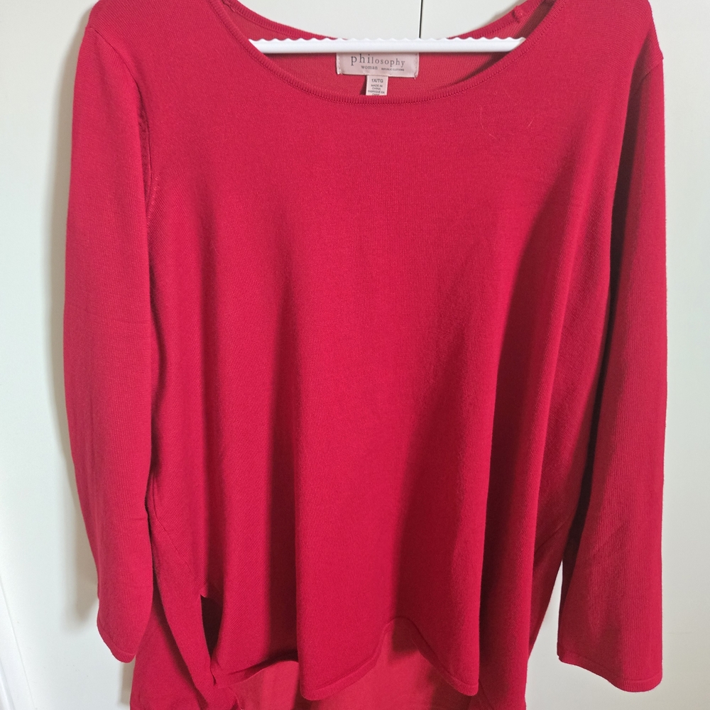 Philosophy Women's Vibrant Red Blouse